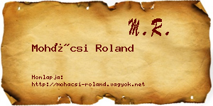 Mohácsi Roland névjegykártya